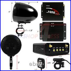1000W Amplifier Bluetooth Motorcycle Stereo 4 Speakers Audio MP3 System FM Radio