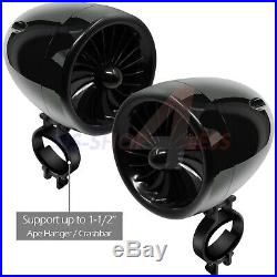 1000W Bluetooth Motorcycle Stereo 4 Speakers Audio MP3 System AUX USB FM Radio