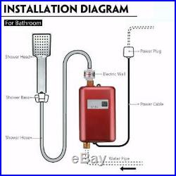 110V Mini Instant Electric Tankless Hot Water Heater Shower Kitchen Bathroom USA