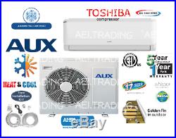 12,000 BTU Ductless Air Conditioner, Heat Pump Mini split 110V 1 Ton With/K