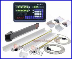 12 40 TTL Linear Scale 2Axis Digital Readout DRO Display Kit Milling Lathe US