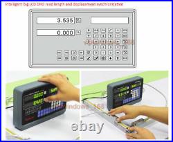 12&40 TTL Linear Scales 2Axis Digital Readout Kit DRO Display Bridgeport Mill