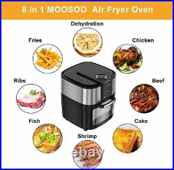 12.7QT Large Capacity MOOSOO Air Fryer Oven 1700W 8-in-1 LED Display Touchscreen