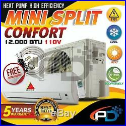 12000 BTU 15 SEER 110V Mini Split Confort System Ductless AC Heat Pump 110V
