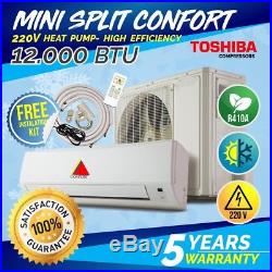 12000 BTU 15 SEER Mini Split Confort System Ductless AC Heat Pump 220V
