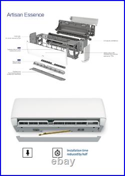 12000 BTU Ductless Air Conditioner, AC Heat Pump Mini Split WIFI 1 Ton 12 ft Kit
