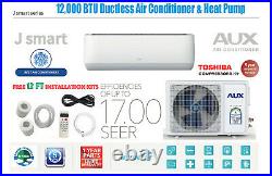 12000 BTU Ductless Air Conditioner, Heat Pump Mini Split 115V withWIF12ft INVERTER