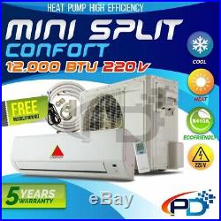 12000 BTU Mini Split Confort System Ductless AC 15 Seer Heat Pump 220V