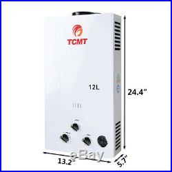 12L 3.2 GPM LPG Gas Instant Propane Water Heater Tankless Boiler Digital Display