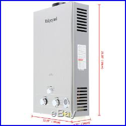 12L 3.2 GPM LPG Gas Instant Propane Water Heater Tankless Boiler Digital Display