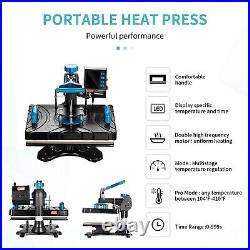 12X15 Heat Press Machine, 5 in 1 Digital Transfer T-Shirts Hat Mug Plate Cap