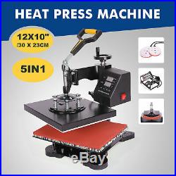 12x10 5IN1 Combo T-Shirt Heat Press Transfer Machine Sublimation Swing Away