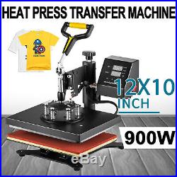 12x10 SWING AWAY Digital Heat Press Machine T-Shirts Sublimation DIY Transfer