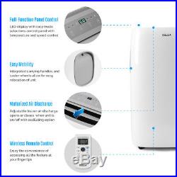 14,000 BTU Portable Air Conditioner Dehumidifier AC Unit Remote Window Kit White