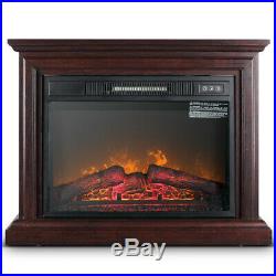 1400W Large Infrared Quartz Electric Fireplace Heater Realistic Flame with Remote
