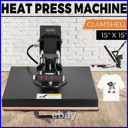 15 x 15 Clamshell Digital Heat Press Machine DIY T-shirt Sublimation Transfer