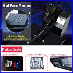 15x15 Clamshell Heat Press Machine Digital Sublimation Transfer T-shirt Clothes