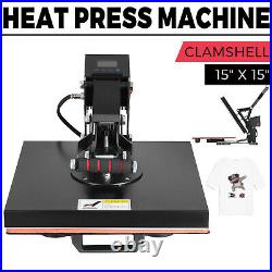 15x15 Digital Clamshell Heat Press Transfer T-Shirt Sublimation Press Machine