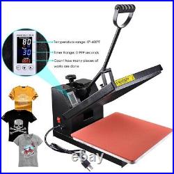 15x15 Heat Press Machine Clamshell Sublimation Transfer T-shirt Print LCD Timer