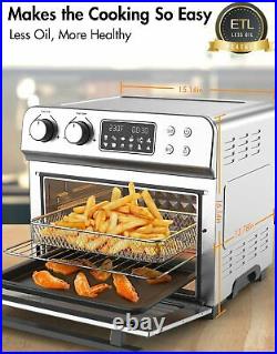 1700W Large Air Fryer Convection Toaster Oven 24 QT/6 Slices ETL Certification