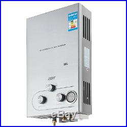 18L Propane Gas Water Heater 4.8GPM Tankless Instant Hot Water Boiler Shower LPG