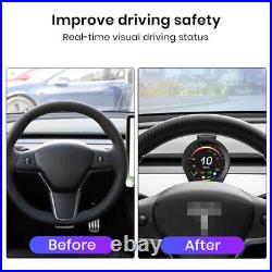 2.1'' LCD Instrument Panel Cluster Dashboard Head Up Display For Tesla Model 3/Y