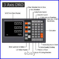 2/3 Axis Digital Readout DRO Display withLinear Scale 5? M Glass Encoder Lathe Mill