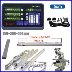 2/3Axis Digital Readout DRO Display Linear Scale Encoder Kit for CNC Mill Lathes