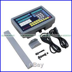 2 Axis DRO Digital Readout Display Meter for Milling Lathe Machine Linear Scale