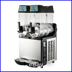 2 Tanks 24L Commercial Frozen Drink Slush Slushy Machine Margarita 2-Cylinder