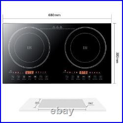 2400W Digital Display Electric Dual Induction Cooker Cooktop Touch Type Keys New