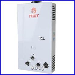 3.2GPM Water Heater 12L LPG Propane Gas Tankless Instant Boiler Digital Display