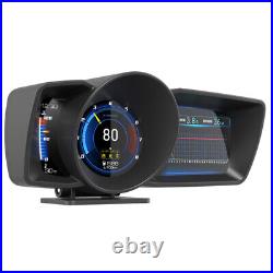 3.5'' Double Screen OBD2+GPS Gauge HUD Head-Up LCD Speedometer Turbo RPM Alarm
