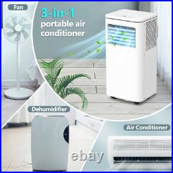 3-in-1 10000 BTU Portable AC Unit Air Conditioner Dehumidifier with Remote White