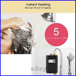 3000W 110V Instant Electric Mini Water Heater Tankless Shower Hot Water System
