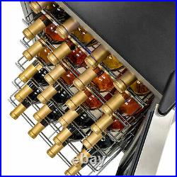 35 Bottle Wine Cooler Beer Drinks Compressor Fridge S/Steel Beverage Fast Celler
