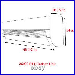 36000 BTU MINI Split Air Conditioner INVERTER Ductless Heat Pump 230V 12 ft
