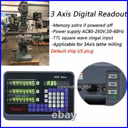 3Axis Digital Readout DRO Display Read Out for Milling Lathe Machine Grind, US