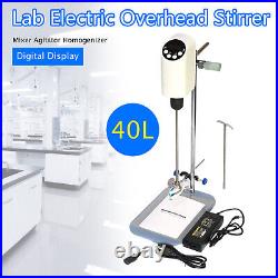 40L Lab Electric Overhead Stirrer Mixer Agitator Homogenizer Digital Display NEW