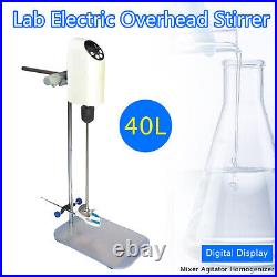 40L Lab Electric Overhead Stirrer Mixer Agitator Homogenizer Digital Display NEW