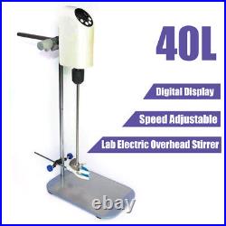 40L Lab Electric Overhead Stirrer Mixer Agitator Homogenizer+Digital Display New