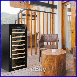 43 Bottle Chiller Wine Cooler Refrigerator Dining Bar Wine Shelf Freestanding
