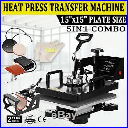 5 in 1 Heat Press Machine Transfer Digital Sublimation T-shirt Mug Plate Hat