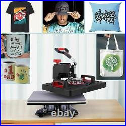 5 in 1 Swing Away Clamshell Printer Sublimation Heat Press Machine Transfer@