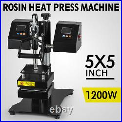 5 x 5 New Dual Heating Elements Manual Rosin Heat Press Machine 1200W