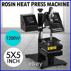 5 x 5 Rosin Heat Press Machine Dual Heating Elements High Pressure Swing-Arm