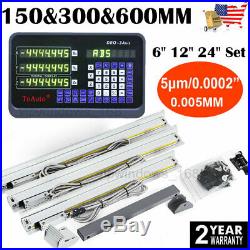 6 & 12 & 24 DRO Display 3Axis Digital Readout TTL Linear Glass Scale Milling