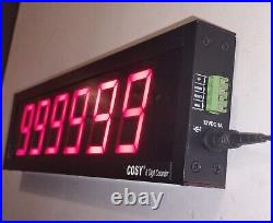 6 DIGIT PRODUCTION COUNTER DISPLAY in 4 High LED Digits