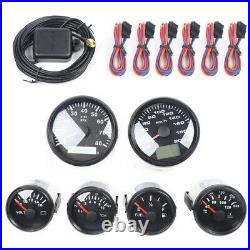 6 Gauge Kit Digital Stopwatch Speedometer for Motorcycle Truck Boat LCD Display