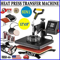 8 in 1 Transfer Sublimation T-Shirt Mug Hat Plate Cap Heat Press Machine
